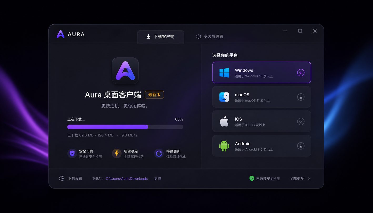 Aura VPN 多平台下载矩阵